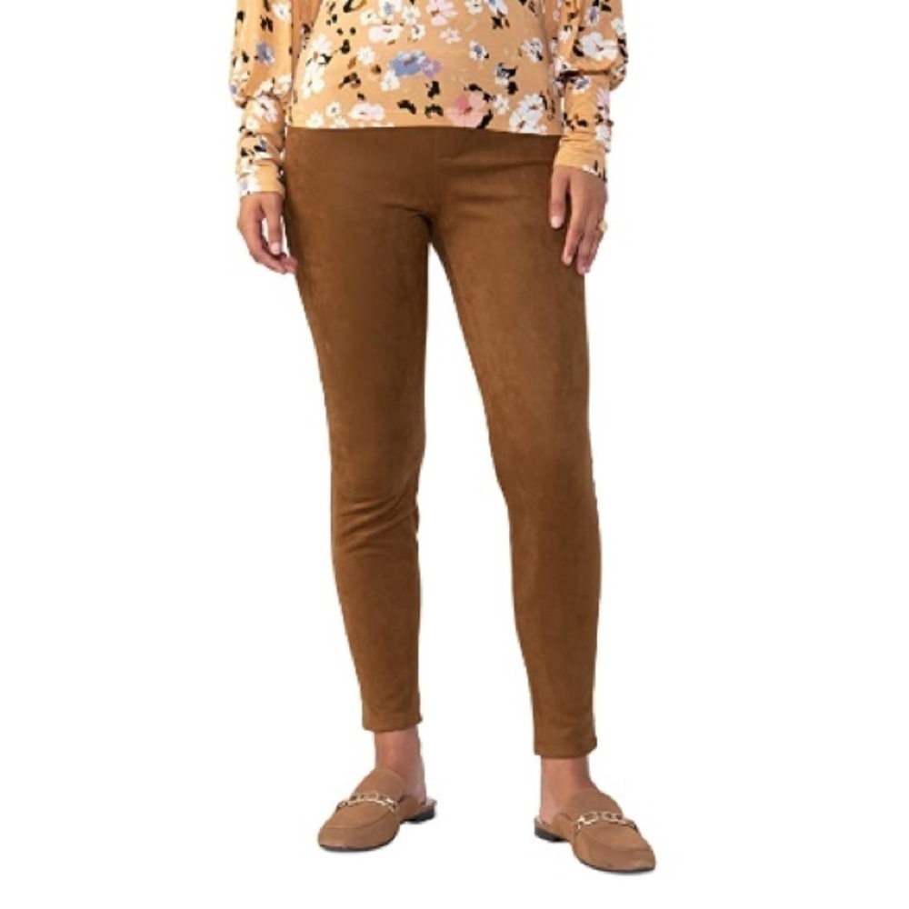 Sanctuary Runway Faux Suede Leggings Functional Pockets (Dark Spice) pants XS